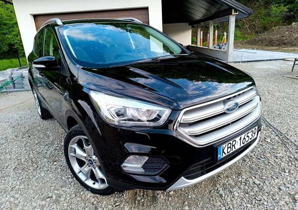 Ford Kuga cena 72600 przebieg: 154927, rok produkcji 2018 z Jedlicze małe 781